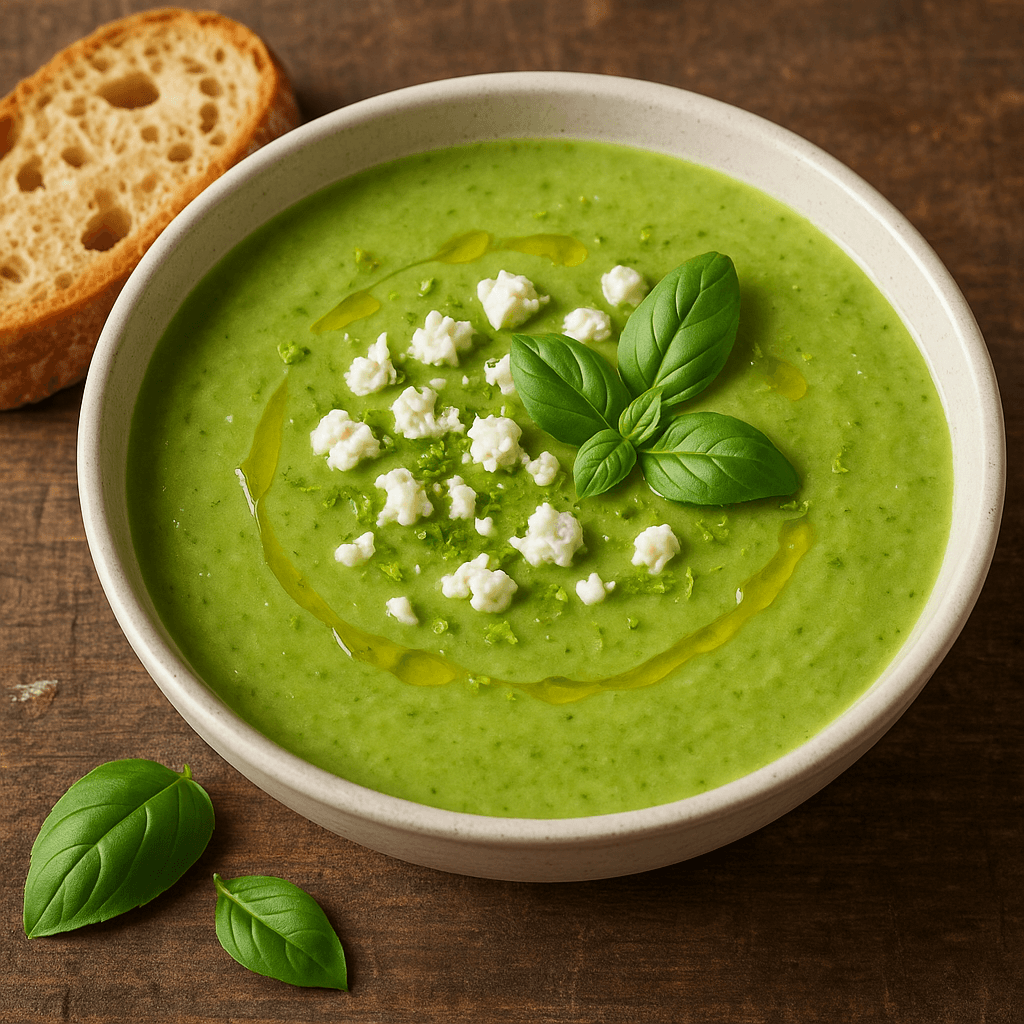 Crema de Calabacín y Guisantes